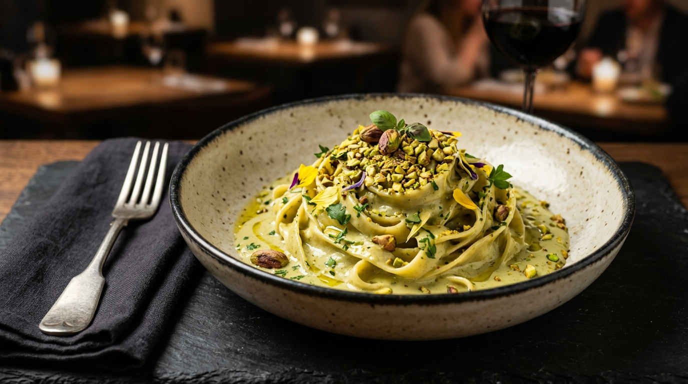 Tagliatelles à la pistache